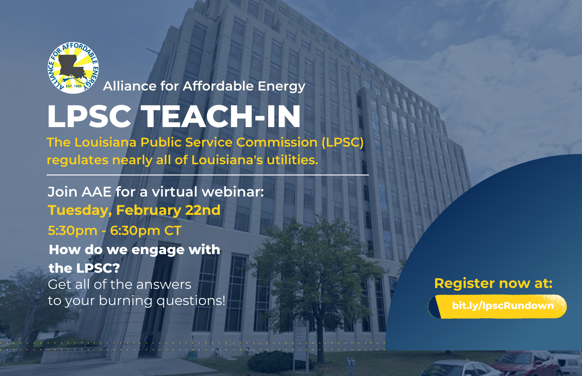 Tune in to our LPSC Teach-In Tuesday, February 22nd