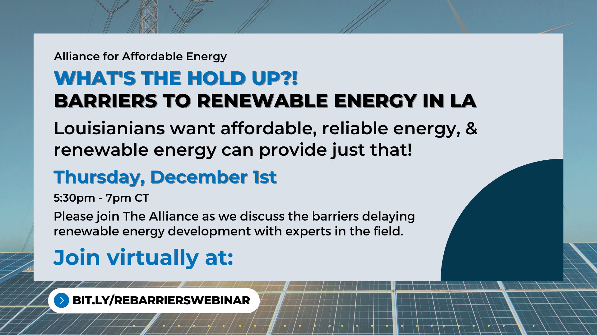 What’s the Hold Up?! Barriers to Renewable Energy in Louisiana