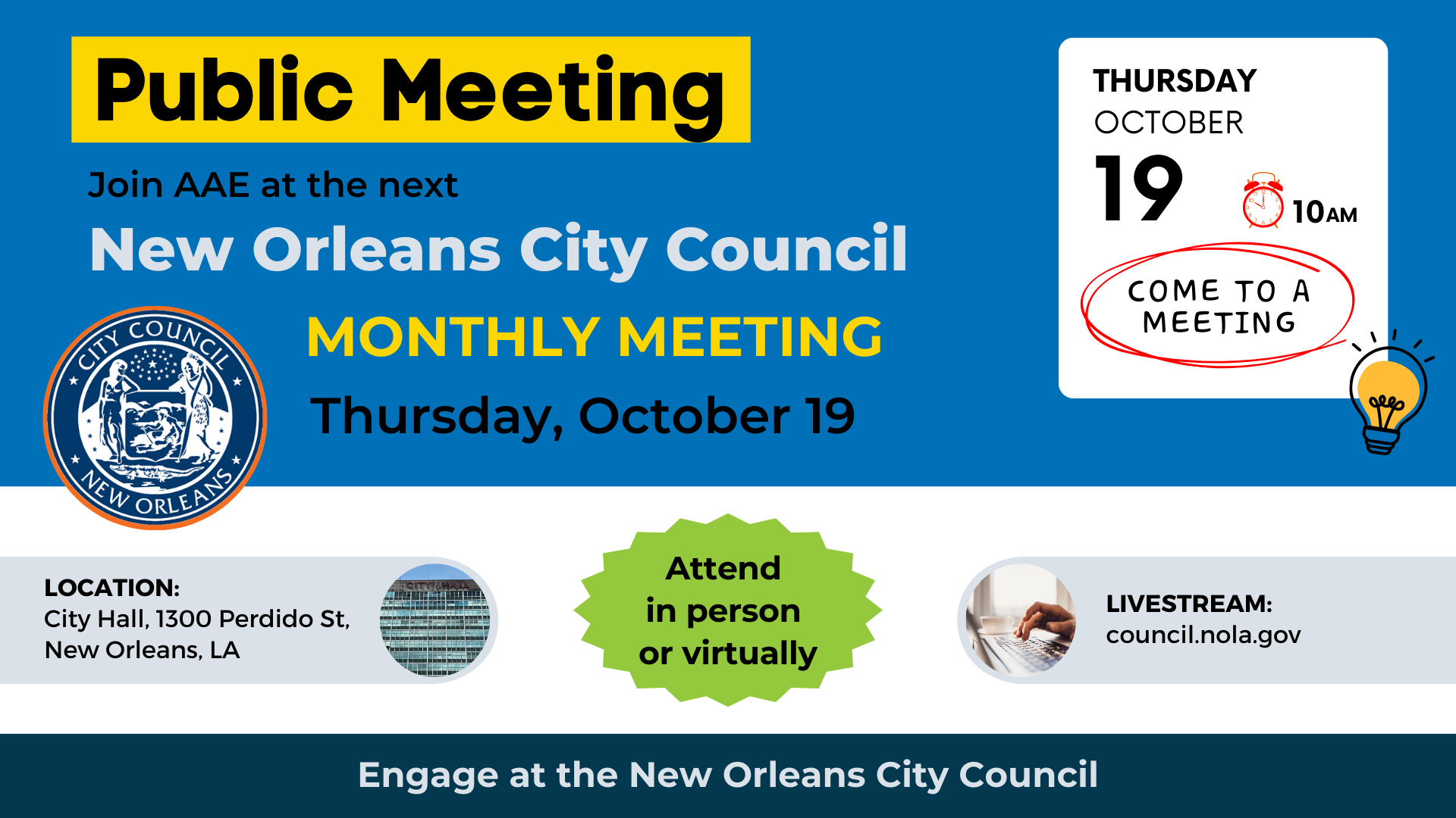 The New Orleans City Council is meeting on Thursday