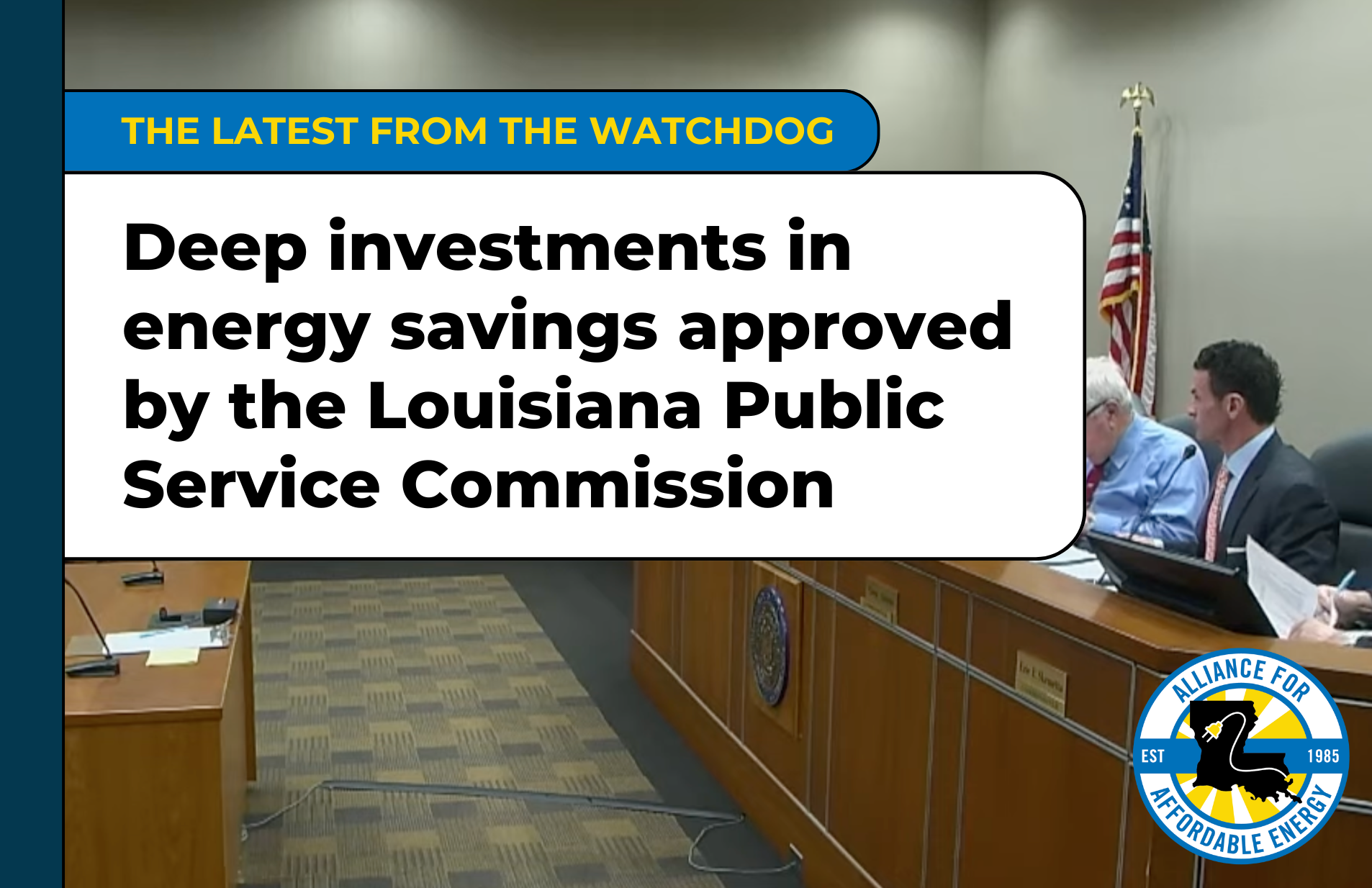 Deep investments in energy savings approved today!
