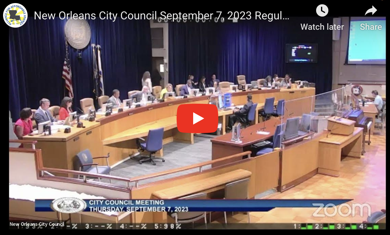 NOLA City Council approves an increase in electric & gas revenues for Entergy New Orleans