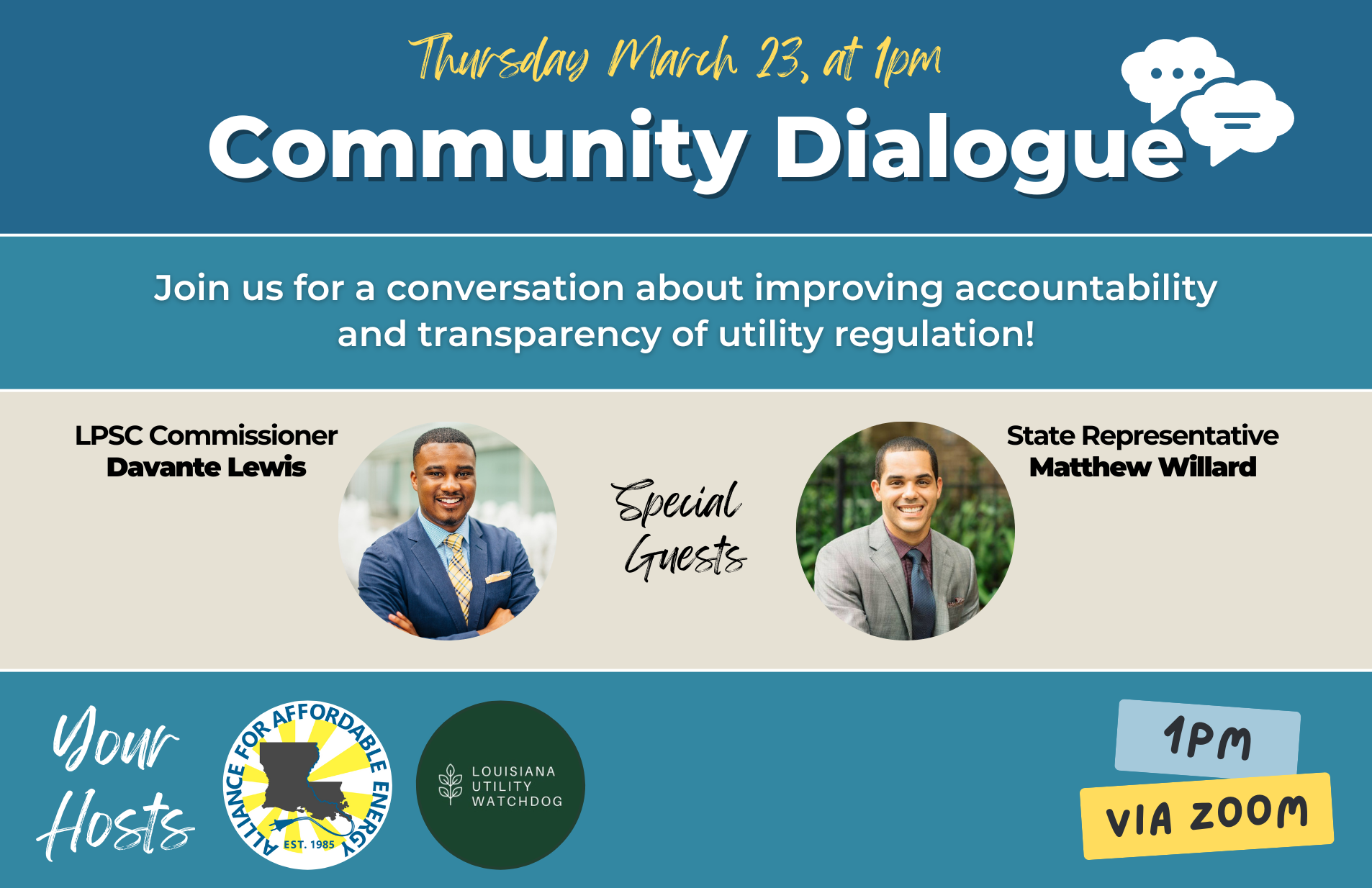 A Community Dialogue with your Representatives