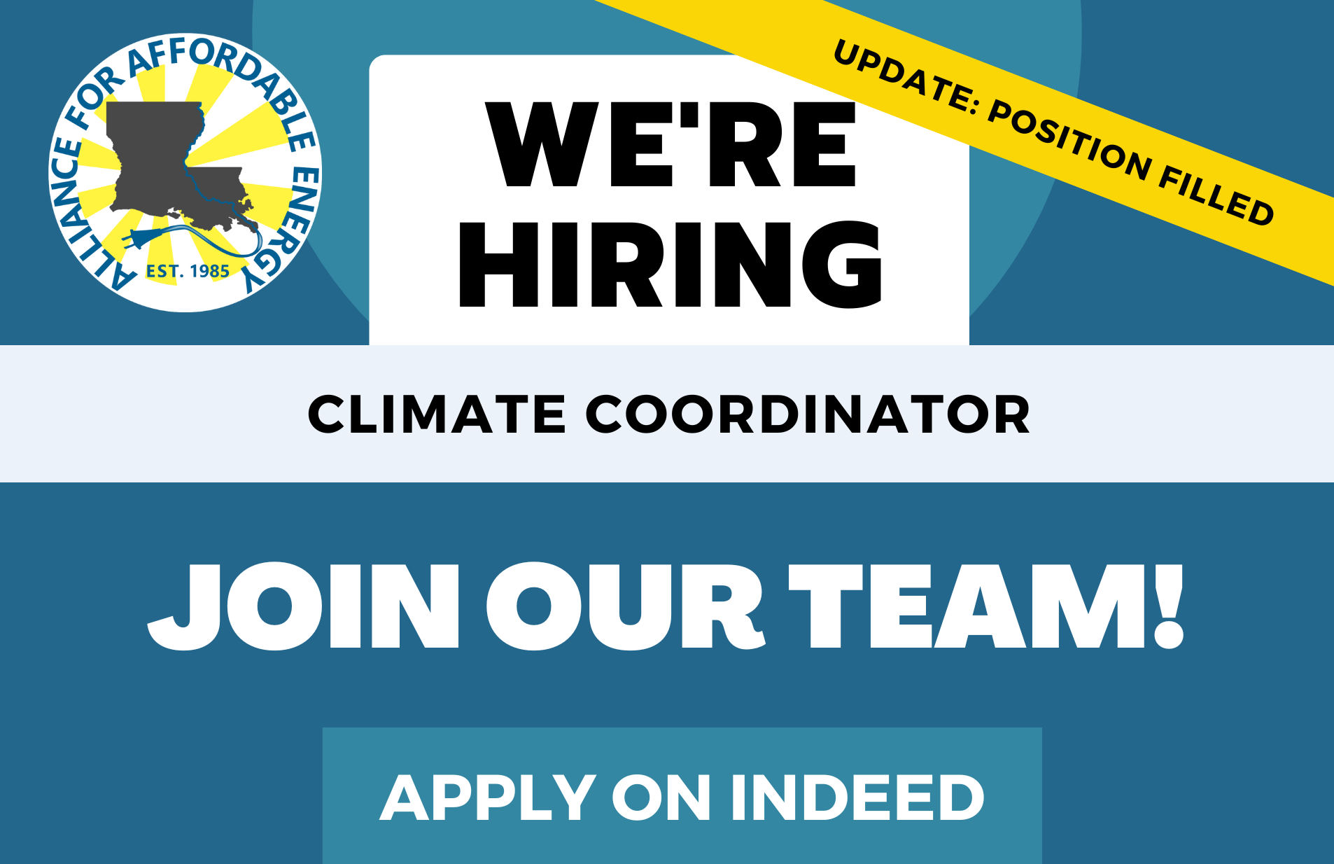 We’re Hiring: The Alliance is looking for a Climate Coordinator