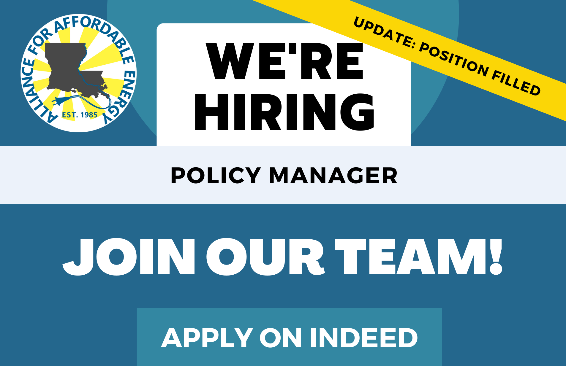 We’re Hiring: The Alliance is looking for a New Orleans Policy Manager