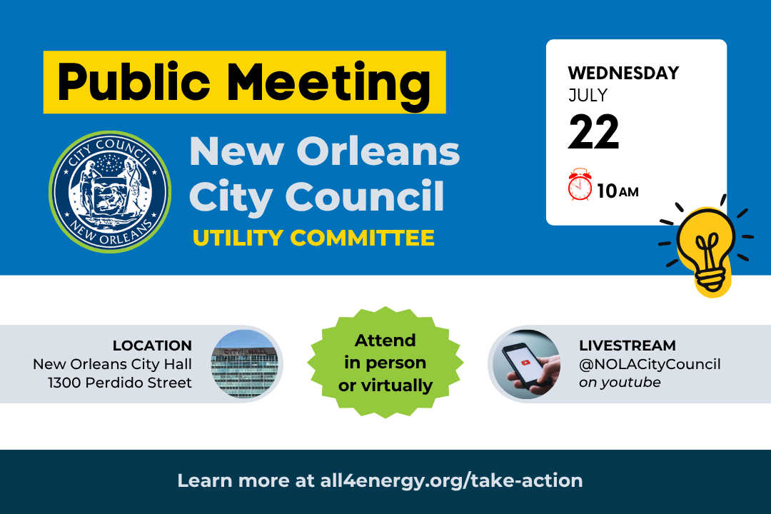 New Orleans Utility Committee meeting on July 22