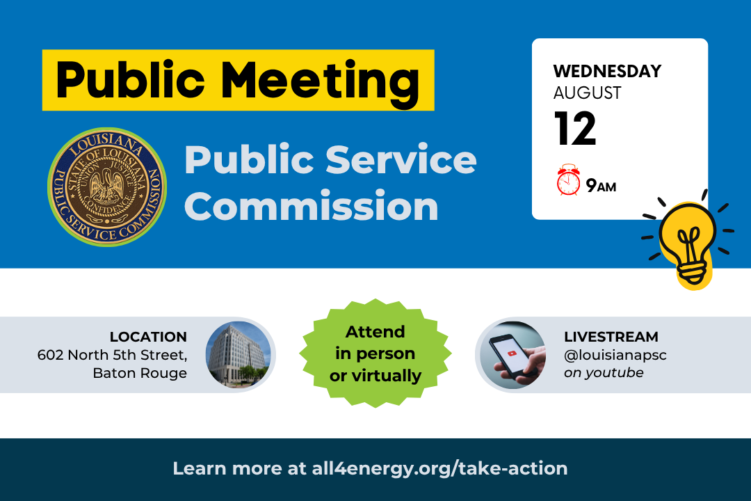 The PSC’s August Meeting is next Wednesday