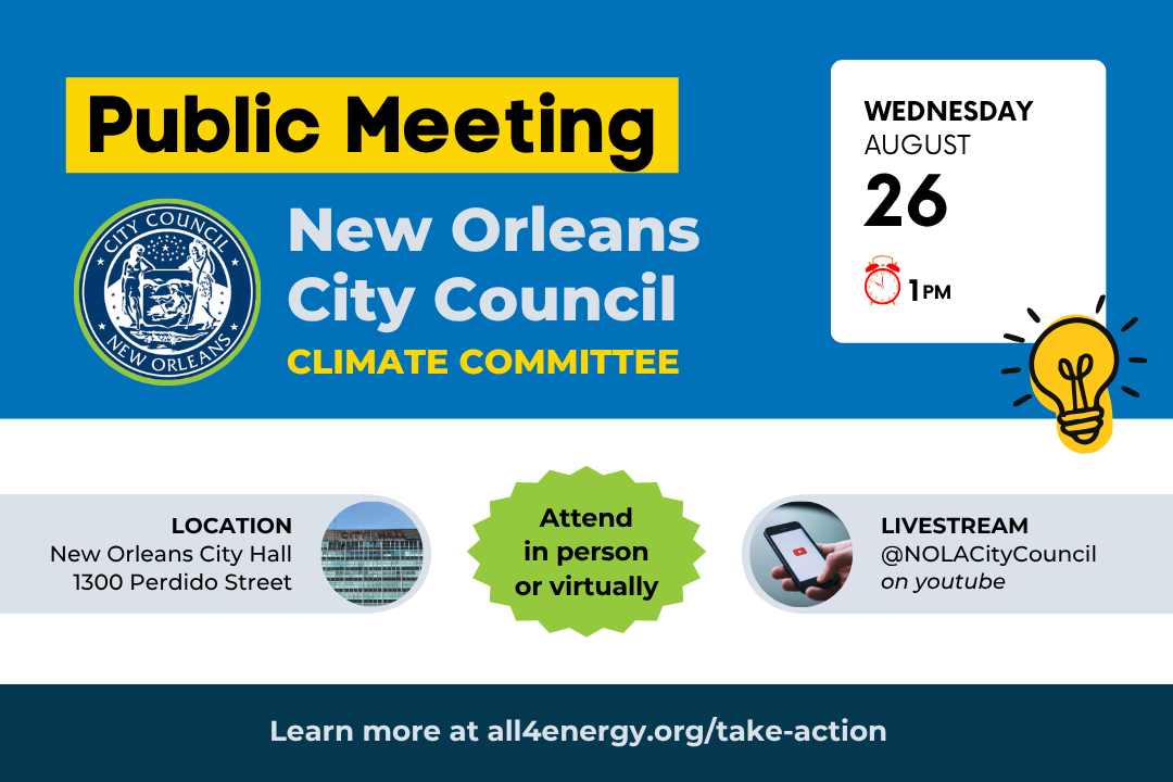 New Orleans Climate Committee meeting on August 26