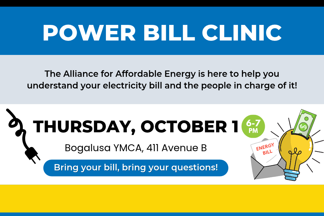 Electric & Gas bills are too high! Let’s talk, Washington Parish.