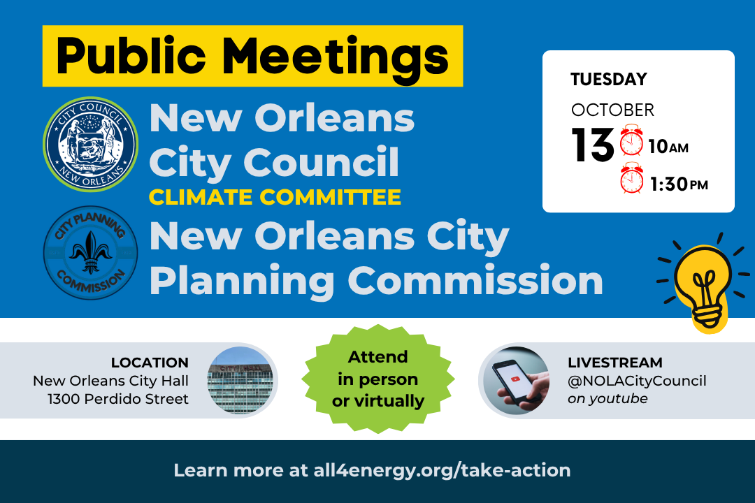 New Orleans City Government Meetings on October 13