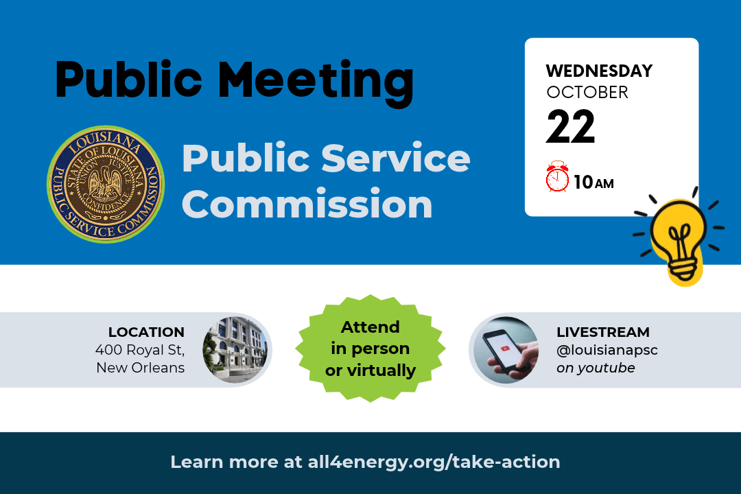 The PSC’s October Meeting is next Thursday